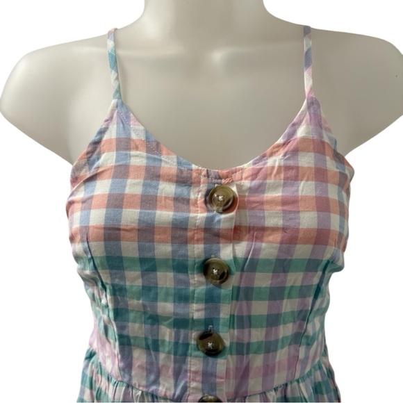 Japna Multicolor Plaid Midi Summer Dress XS - Picture 2 of 8